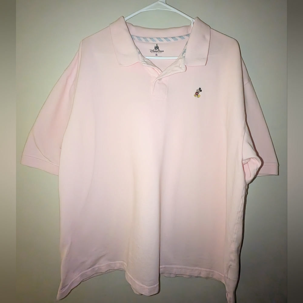 Disney Parks XL Pink Polo With Embroidered Mickey Mouse